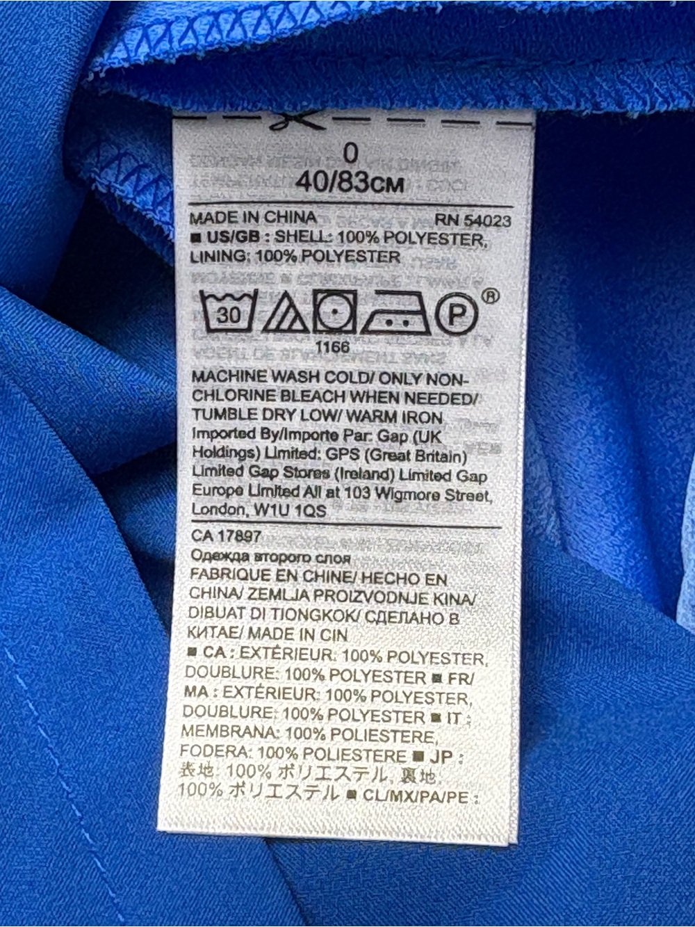 NWT Banana Republic Drape Back Mini Dress Cobalt Blue Size 0 - Picture 8 of 9